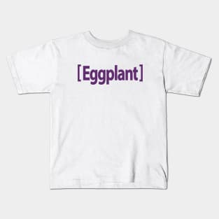 Eggplant Emoji Kids T-Shirt